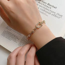 Nova pulseira de corrente de metal da Coreia do Sul, elegante, fashion, simples, geométrica, pulseira feminina, joias