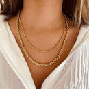 SUNIBI 2/3/4/5MM Rope Chain Necklace Stainless Steel Never Fade Waterproof Choker Men Women Jewelry Gold Color Chains Gif