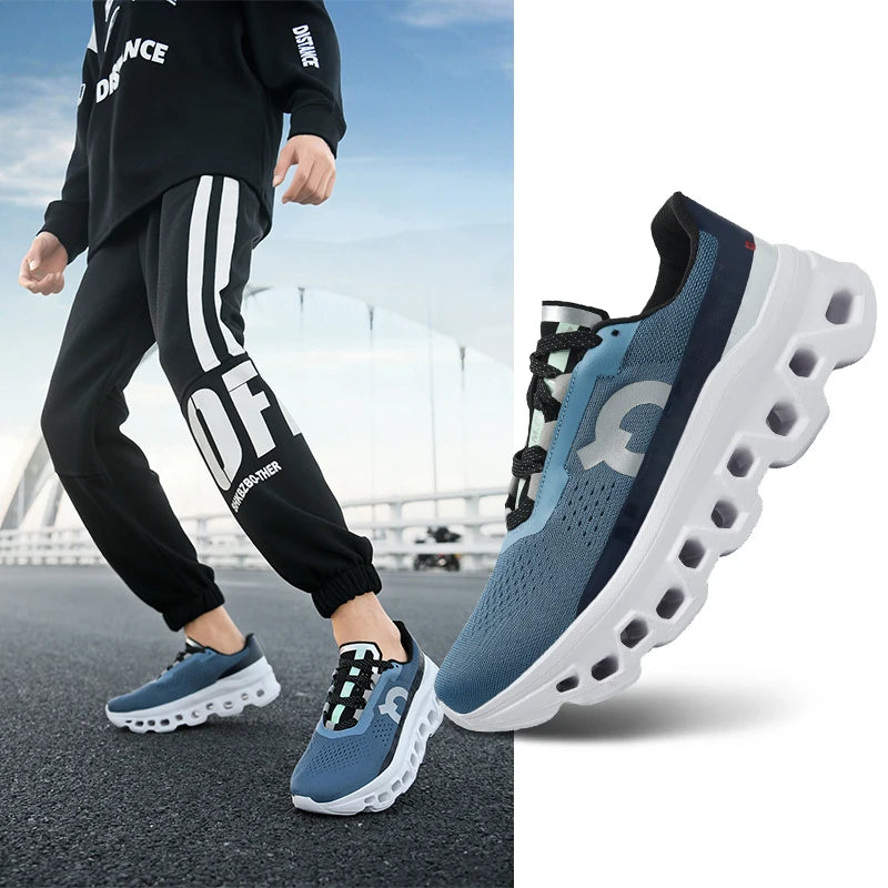 Amortecimento masculino tênis de corrida leve atlético casual masculino antiderrapante sapatos esportivos ao ar livre viagem sapatos de caminhada