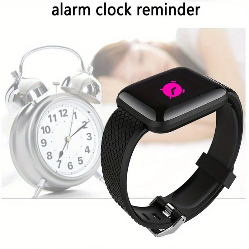 Relógio inteligente 116plus d13 y68 esporte pulseira correndo monitor de fitness pista freqüência cardíaca mensagem lembrar homem smartwatch mulher relógio