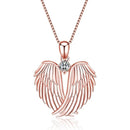 Colar de asas de anjo, colar com pingente de asas de anjo da guarda, colar de pedra de nascimento para mulheres, meninas, joias de natal, presentes