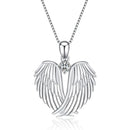 Colar de asas de anjo, colar com pingente de asas de anjo da guarda, colar de pedra de nascimento para mulheres, meninas, joias de natal, presentes