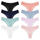 BZEL 8PCS/Conjunto Calcinhas Femininas Algodão Tangas Feminino Simples Respirável Roupa Interior Sexy Lingerie Confortável Listrado Mulher Tam G