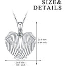 Colar de asas de anjo, colar com pingente de asas de anjo da guarda, colar de pedra de nascimento para mulheres, meninas, joias de natal, presentes