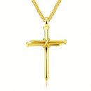 Swart Vlekvrye Staal Ketting vir Mans Juweliersware Spyker Kruis Hanger Ketting Ketting Christelike Kerk Doop Geskenk vir Mans Vroue