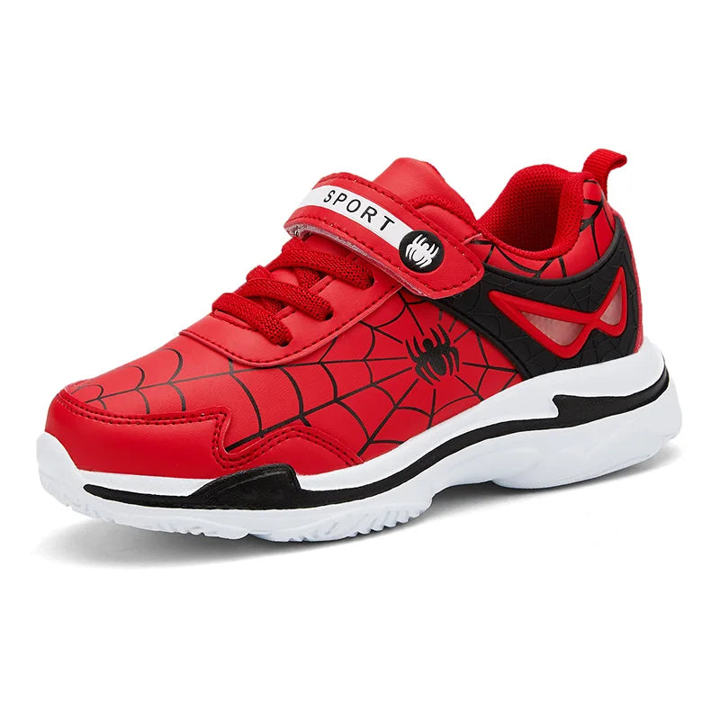 Novo estilo crianças sapatos meninos dos desenhos animados aranha sapatos esportivos estudante casual leve tênis de corrida crianças antiderrapante