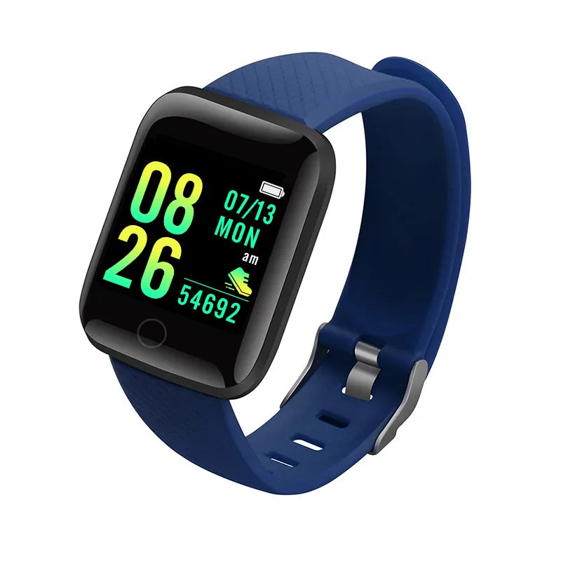 Relógio inteligente 116plus d13 y68 esporte pulseira correndo monitor de fitness pista freqüência cardíaca mensagem lembrar homem smartwatch mulher relógio