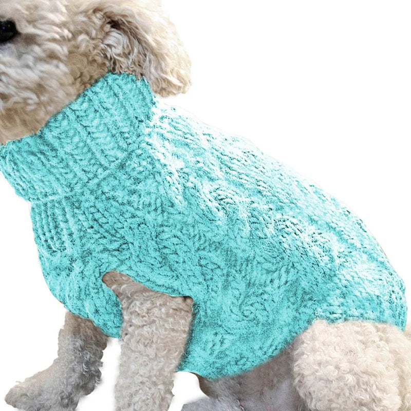 Novo Pet Pequeno Pet Dog Roupas Camisola Moda Outono Inverno Sólidos Fried Dough Twists Tricô Quente Conforto Vestuário
