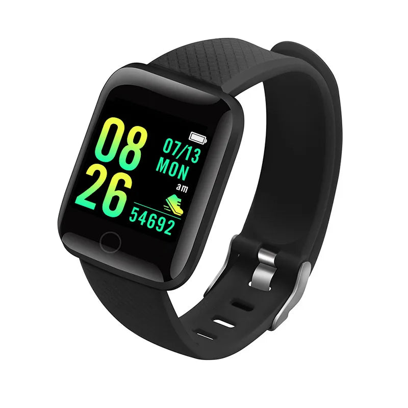 Relógio inteligente 116plus d13 y68 esporte pulseira correndo monitor de fitness pista freqüência cardíaca mensagem lembrar homem smartwatch mulher relógio