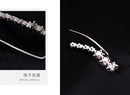 Novos brincos de cristal de strass de moda estrela flor escalada para mulheres joias acessórios presentes femininos clipe de orelha longo gancho de orelha