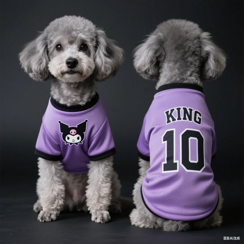Roupas para animais de estimação para cães, suprimentos para animais de estimação, respirável, legal, confortável, camisas de futebol, raças de cães de pequeno porte, legal e elegante