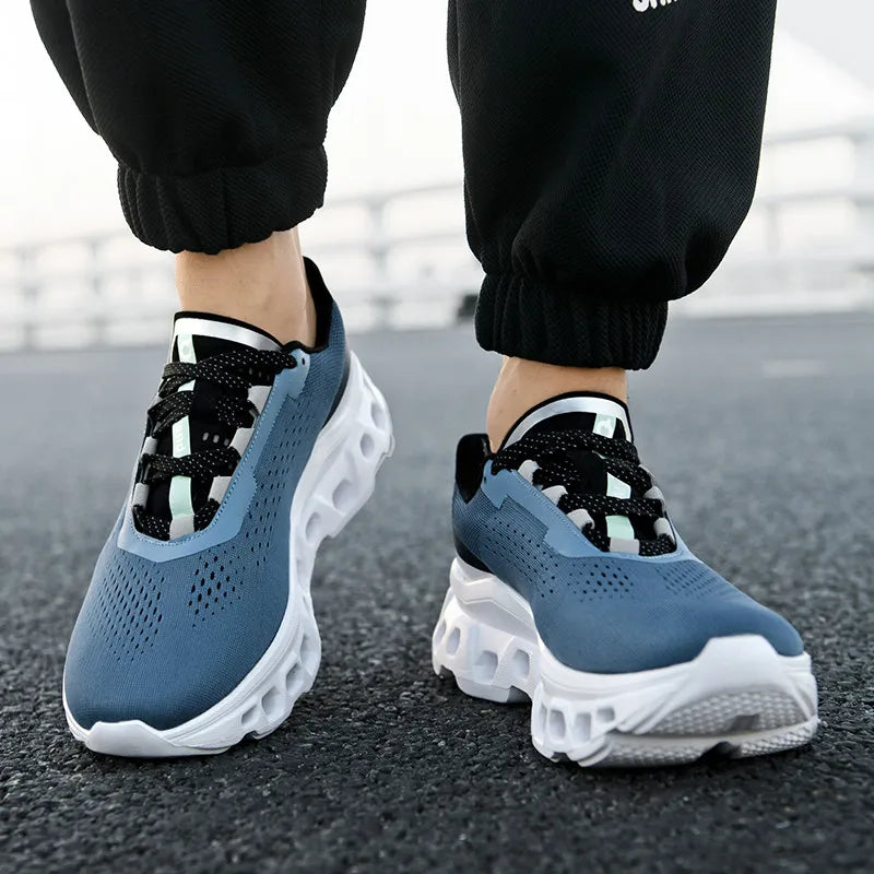 Amortecimento masculino tênis de corrida leve atlético casual masculino antiderrapante sapatos esportivos ao ar livre viagem sapatos de caminhada