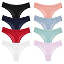 BZEL 8PCS/Conjunto Calcinhas Femininas Algodão Tangas Feminino Simples Respirável Roupa Interior Sexy Lingerie Confortável Listrado Mulher Tam G