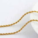 SUNIBI 2/3/4/5MM Rope Chain Necklace Stainless Steel Never Fade Waterproof Choker Men Women Jewelry Gold Color Chains Gif