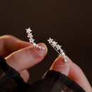 Novos brincos de cristal de strass de moda estrela flor escalada para mulheres joias acessórios presentes femininos clipe de orelha longo gancho de orelha