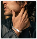 Pulseiras de corrente cubana Vnox masculinas e femininas, pulseira de elos de aço inoxidável de 7,5 mm, joias de personalidade simples e ajustáveis