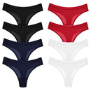 BZEL 8PCS/Conjunto Calcinhas Femininas Algodão Tangas Feminino Simples Respirável Roupa Interior Sexy Lingerie Confortável Listrado Mulher Tam G