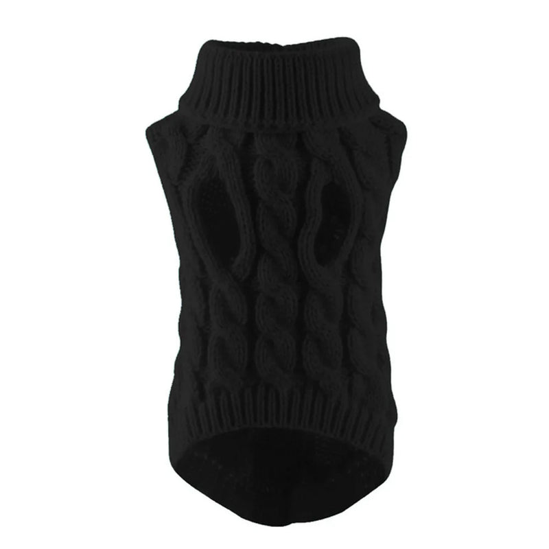 Novo Pet Pequeno Pet Dog Roupas Camisola Moda Outono Inverno Sólidos Fried Dough Twists Tricô Quente Conforto Vestuário