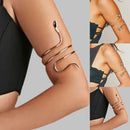 Retro Metal Punk Coiled Snake Spiral Braço superior Cuff Braçadeira Braçadeira Pulseira Feminina Jóias Egito Redemoinho Braço Cuff Braçadeira Pulseira