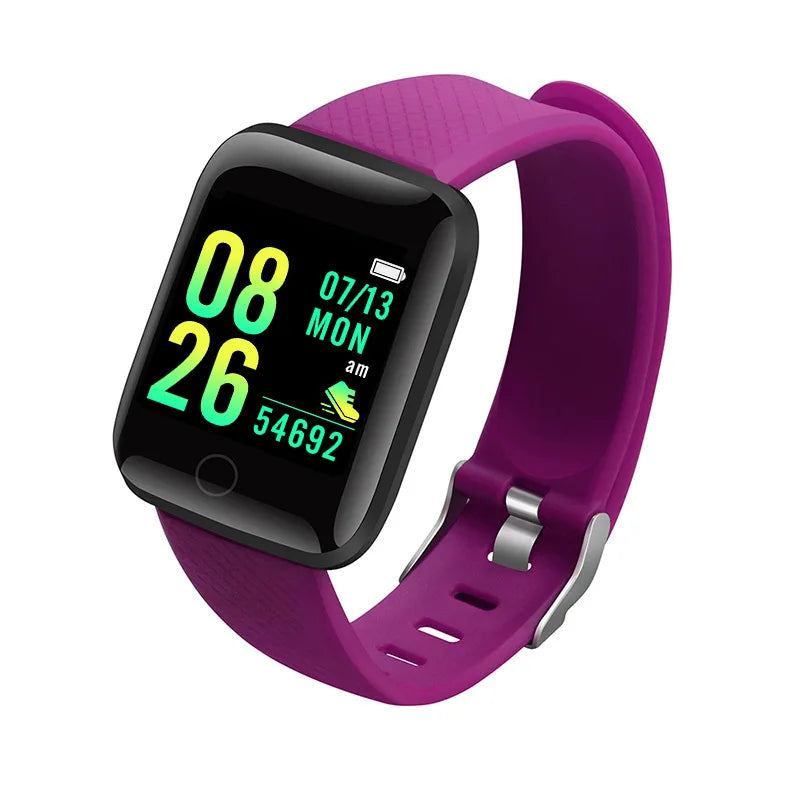 Relógio inteligente 116plus d13 y68 esporte pulseira correndo monitor de fitness pista freqüência cardíaca mensagem lembrar homem smartwatch mulher relógio