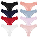 BZEL 8PCS/Conjunto Calcinhas Femininas Algodão Tangas Feminino Simples Respirável Roupa Interior Sexy Lingerie Confortável Listrado Mulher Tam G