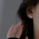 Novos brincos de cristal de strass de moda estrela flor escalada para mulheres joias acessórios presentes femininos clipe de orelha longo gancho de orelha
