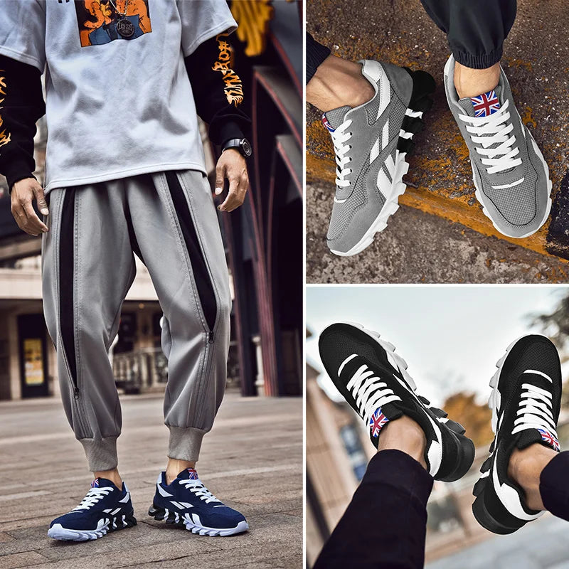 2025 novos tênis de corrida masculinos e femininos respirável tênis casuais antiderrapante vibração confortável sapatos de caminhada 36-48
