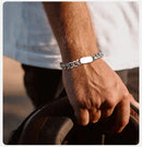 Pulseiras de corrente cubana Vnox masculinas e femininas, pulseira de elos de aço inoxidável de 7,5 mm, joias de personalidade simples e ajustáveis