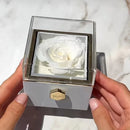 Caixa de Jóias Valentine Eternal Rose Anel Giratório Pingente para Mulheres Namorada