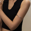 Retro Metal Punk Coiled Snake Spiral Braço superior Cuff Braçadeira Braçadeira Pulseira Feminina Jóias Egito Redemoinho Braço Cuff Braçadeira Pulseira