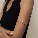 Retro Metal Punk Coiled Snake Spiral Braço superior Cuff Braçadeira Braçadeira Pulseira Feminina Jóias Egito Redemoinho Braço Cuff Braçadeira Pulseira