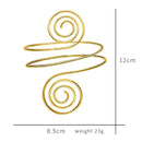 Retro Metal Punk Coiled Snake Spiral Braço superior Cuff Braçadeira Braçadeira Pulseira Feminina Jóias Egito Redemoinho Braço Cuff Braçadeira Pulseira