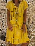 Vestido feminino plus size com estampa de decote em V e estampa de primavera, liquidação internacional