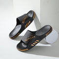 Chinelos masculinos casuais de PVC para o verão - antiderrapantes, sola resistente ao desgaste, sandálias confortáveis para uso interno e externo, calçados para atividades ao ar livre | Sapatos casuais de PVC | Sandálias com cabedal de PVC