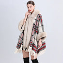 Casaco xadrez oversized com cashmere e malha