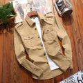 Camisa casual plus size de algodão puro para todos os gostos masculina