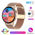Relógio inteligente com suporte para NFC, Bluetooth, chamadas, pressão arterial, relógio esportivo