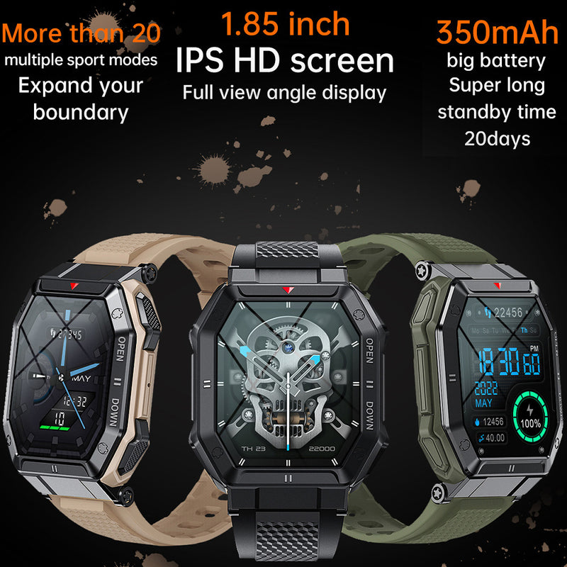 Relógio Inteligente K55 Bluetooth com Monitoramento de Pressão Arterial e Frequência Cardíaca Esportiva