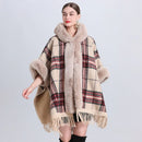 Casaco xadrez oversized com cashmere e malha