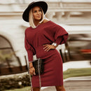 Vestido Slim Fit Slim Slim Temperamento Plus Size