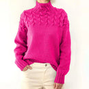 Gola alta com detalhe trançado em cabo da moda
