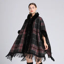 Casaco xadrez oversized com cashmere e malha